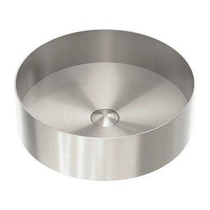 NERO OPAL ROUND STAINLESS STEEL BASIN BRUSHED NICKEL 400MM