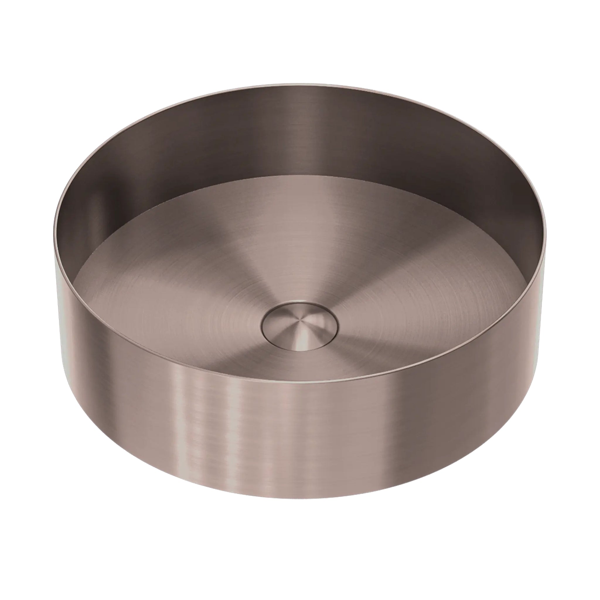NERO OPAL ROUND STAINLESS STEEL BASIN BRUSHED BRONZE 400MM