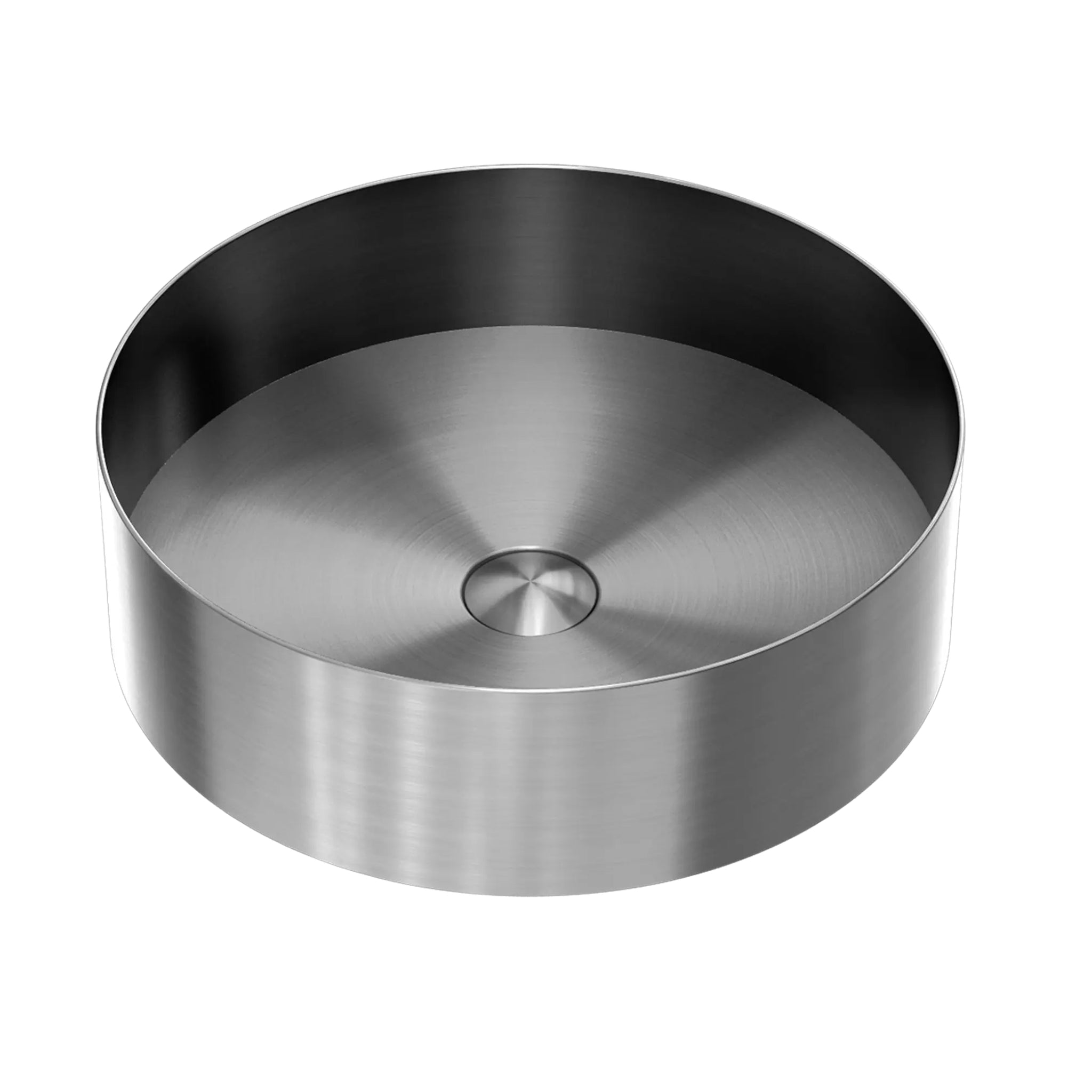 NERO OPAL ROUND STAINLESS STEEL BASIN GRAPHITE 400MM
