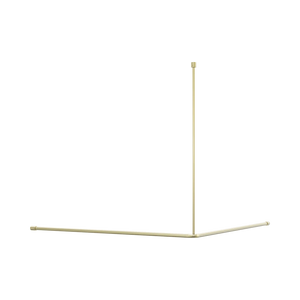 NERO MECCA CARE CURTAIN RAIL 1200X1200MM 90 DEGREE BRUSHED GOLD