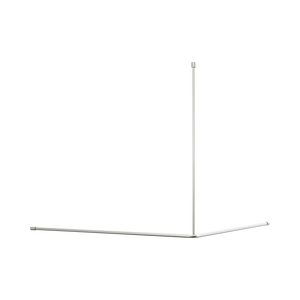 NERO MECCA CARE CURTAIN RAIL 1200X1200MM 90 DEGREE BRUSHED NICKEL