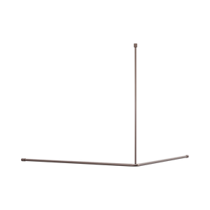 NERO MECCA CARE CURTAIN RAIL 1200X1200MM 90 DEGREE BRUSHED BRONZE