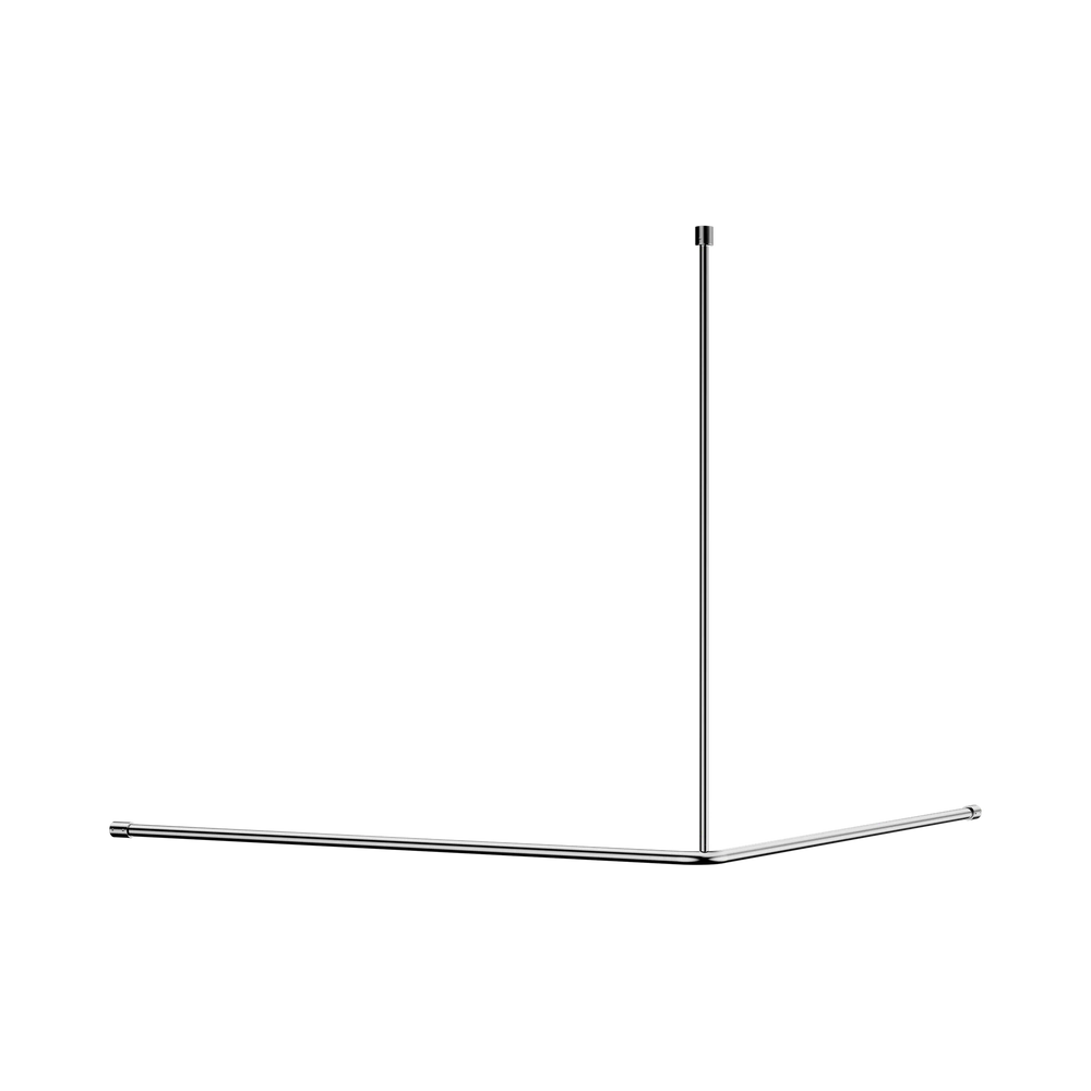 NERO MECCA CARE CURTAIN RAIL 1200X1200MM 90 DEGREE CHROME