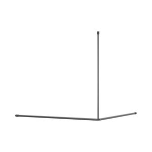 NERO MECCA CARE CURTAIN RAIL 1200X1200MM 90 DEGREE GUN METAL