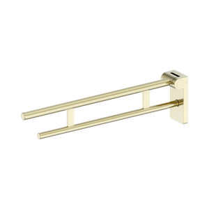 NERO MECCA CARE FOLDABLE TOILET SUPPORT ARM 808MM BRUSHED GOLD