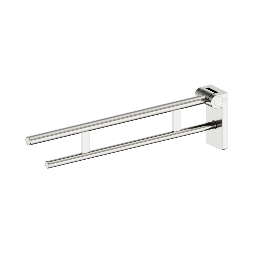 NERO MECCA CARE FOLDABLE TOILET SUPPORT ARM 808MM BRUSHED NICKEL