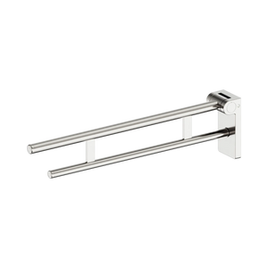 NERO MECCA CARE FOLDABLE TOILET SUPPORT ARM 808MM BRUSHED NICKEL