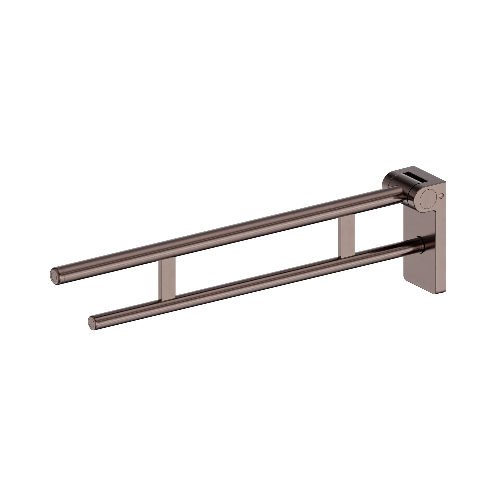 NERO MECCA CARE FOLDABLE TOILET SUPPORT ARM 808MM BRUSHED BRONZE