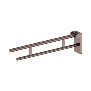 NERO MECCA CARE FOLDABLE TOILET SUPPORT ARM 808MM BRUSHED BRONZE