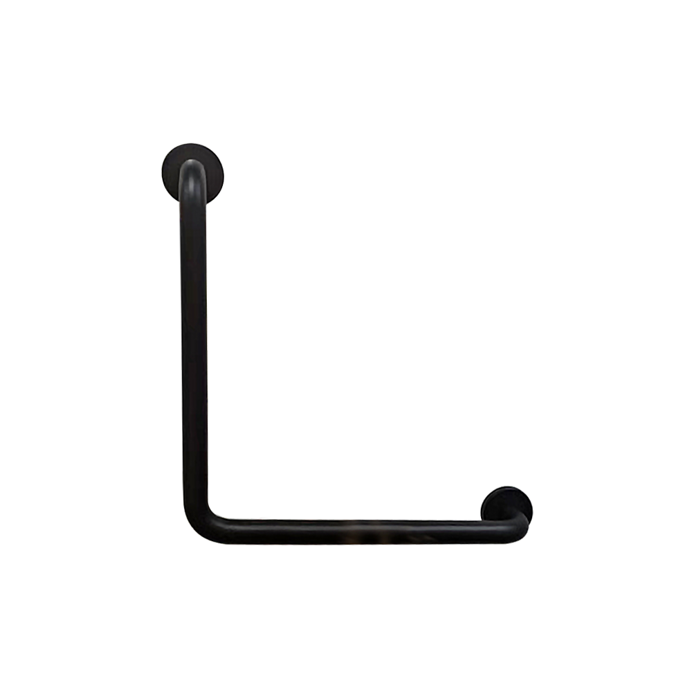 NERO CLASSIC CARE SS304 RIGHT ANGLE GRAB BAR WITH CONCEALED FIXING 450MM MATTE BLACK