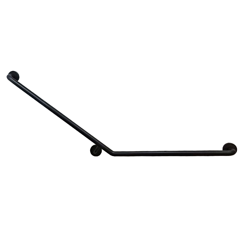 NERO CLASSIC CARE SS304 140 DEGREES LEFT-HAND GRAB RAIL 800MM MATTE BLACK