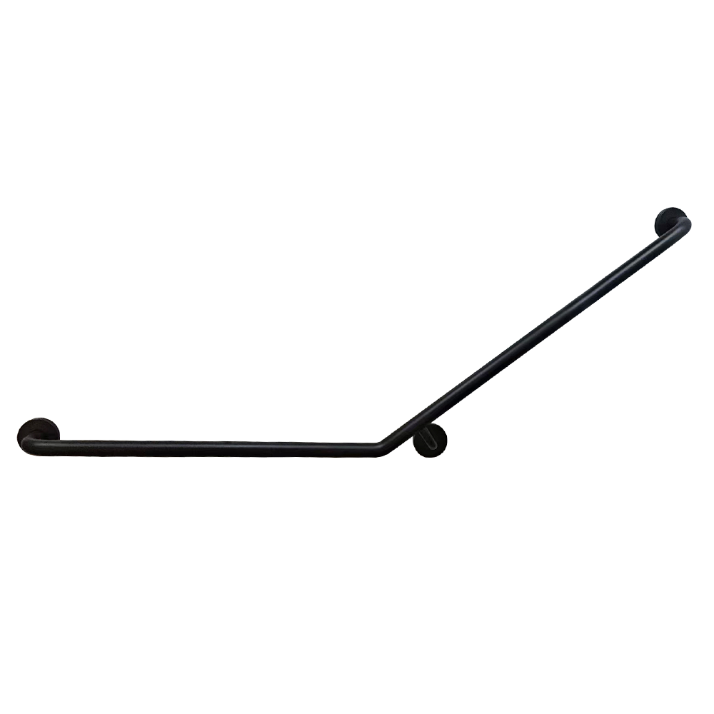 NERO CLASSIC CARE SS304 140 DEGREES RIGHT-HAND GRAB RAIL 800MM MATTE BLACK