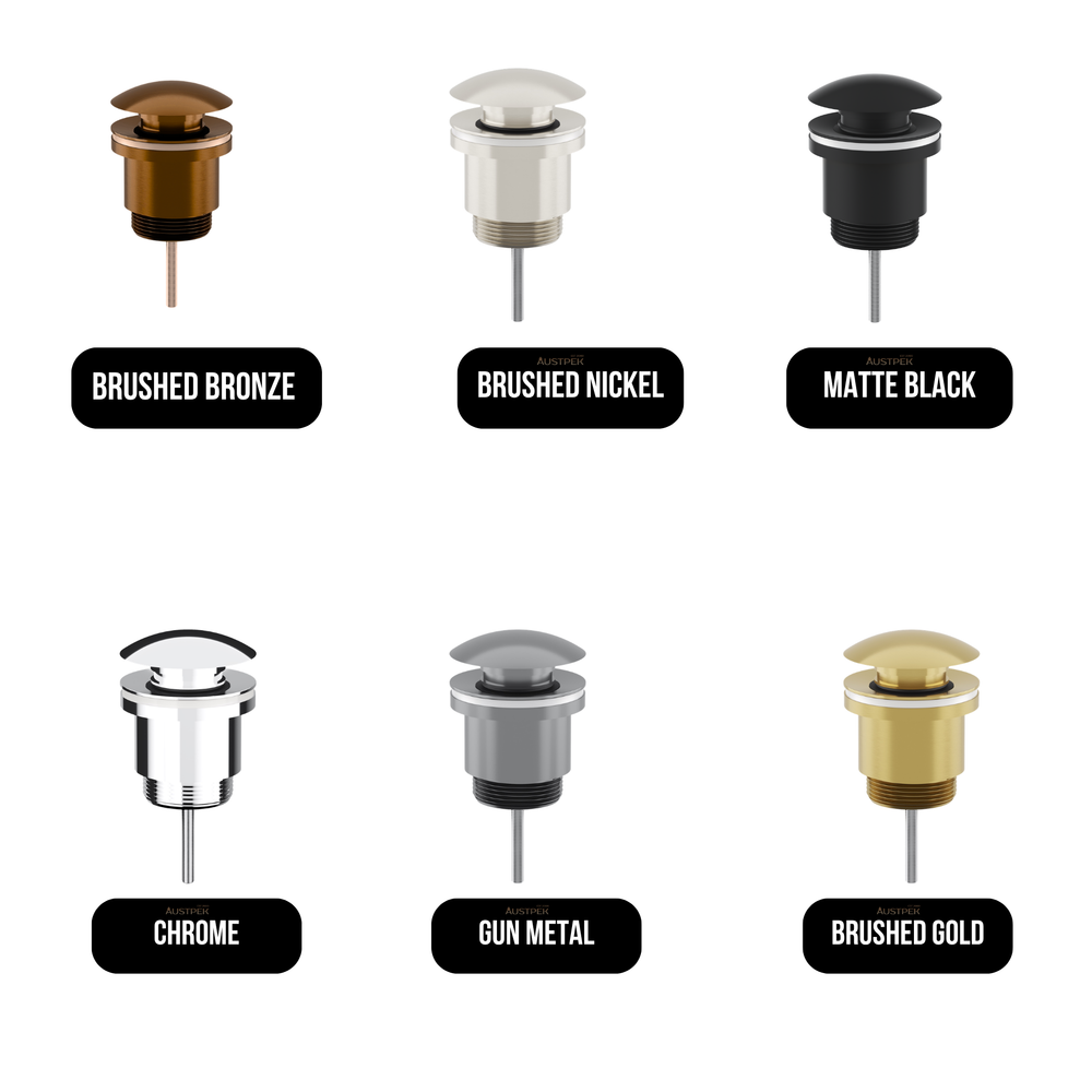 LINSOL EZYFLOW UNIVERSAL POP-UP PLUG & WASTE BRUSHED NICKEL