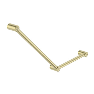 NERO MECCA CARE 32MM AMBULANT TOILET GRAB RAIL 45° 750X450MM BRUSHED GOLD