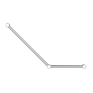NERO MECCA CARE 32MM AMBULANT TOILET GRAB RAIL 45° 750X450MM CHROME