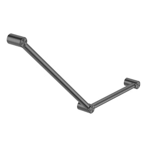 NERO MECCA CARE 32MM AMBULANT TOILET GRAB RAIL 45° 750X450MM GUN METAL