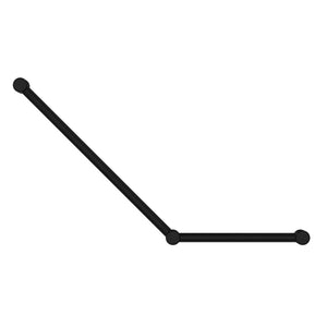 NERO MECCA CARE 32MM AMBULANT TOILET GRAB RAIL 45° 750X450MM MATTE BLACK