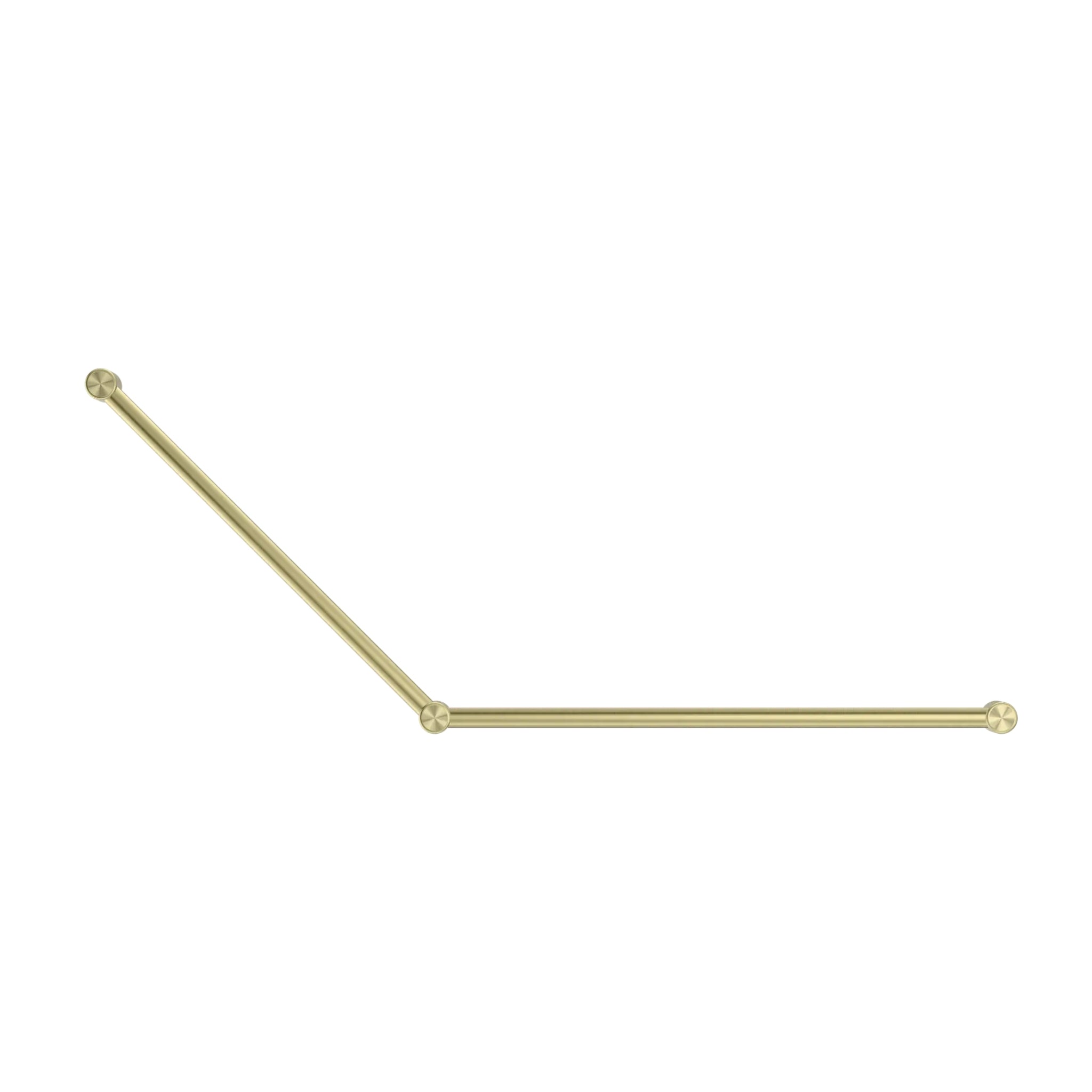 NERO MECCA CARE 32MM DDA ACCESSIBLE TOILET GRAB RAIL SET 45 DEGREE 750X900MM BRUSHED GOLD