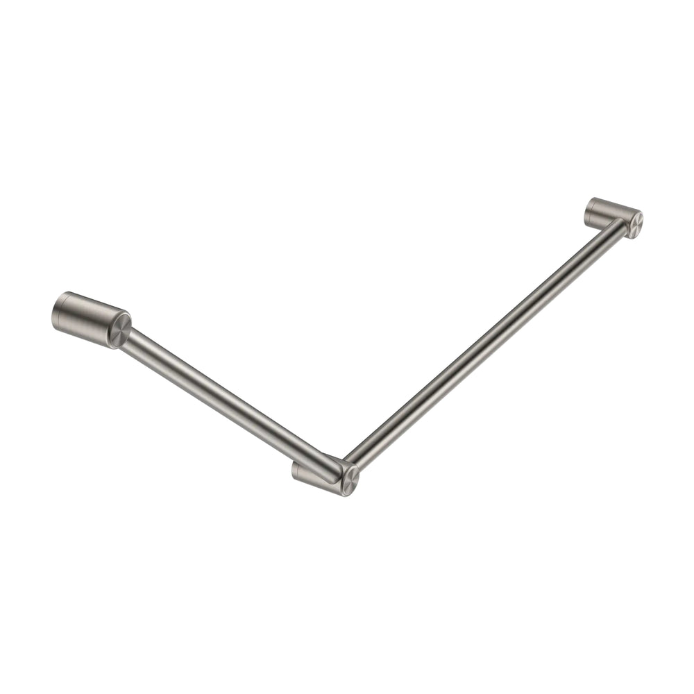 NERO MECCA CARE 32MM DDA ACCESSIBLE TOILET GRAB RAIL SET 45 DEGREE 750X900MM BRUSHED NICKEL
