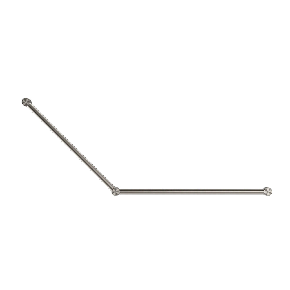 NERO MECCA CARE 32MM DDA ACCESSIBLE TOILET GRAB RAIL SET 45 DEGREE 750X900MM BRUSHED NICKEL