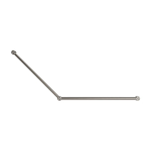 NERO MECCA CARE 32MM DDA ACCESSIBLE TOILET GRAB RAIL SET 45 DEGREE 750X900MM BRUSHED NICKEL