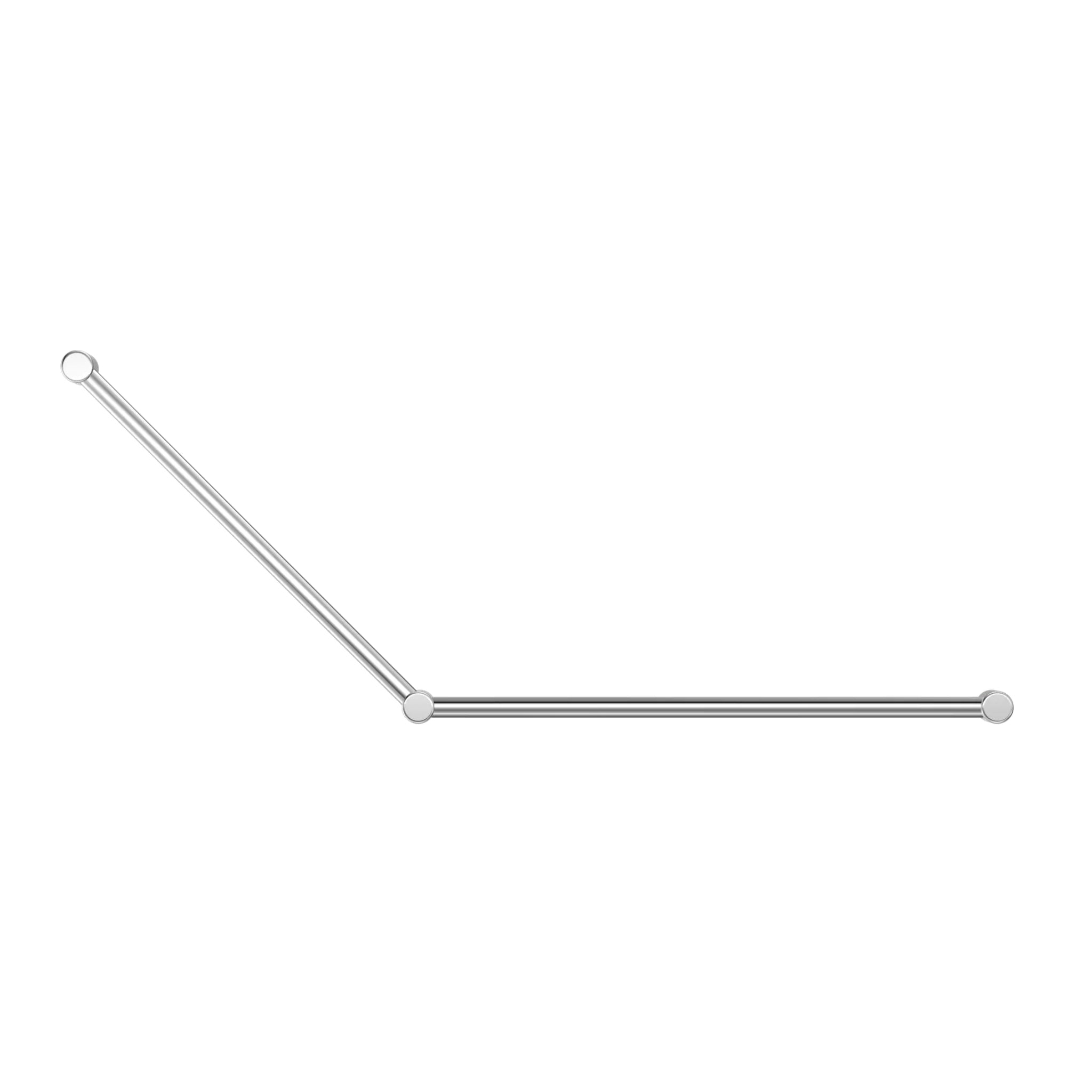 NERO MECCA CARE 32MM DDA ACCESSIBLE TOILET GRAB RAIL SET 45 DEGREE 750X900MM CHROME