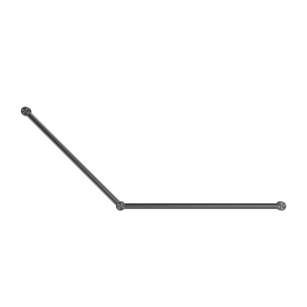 NERO MECCA CARE 32MM DDA ACCESSIBLE TOILET GRAB RAIL SET 45 DEGREE 750X900MM GUN METAL