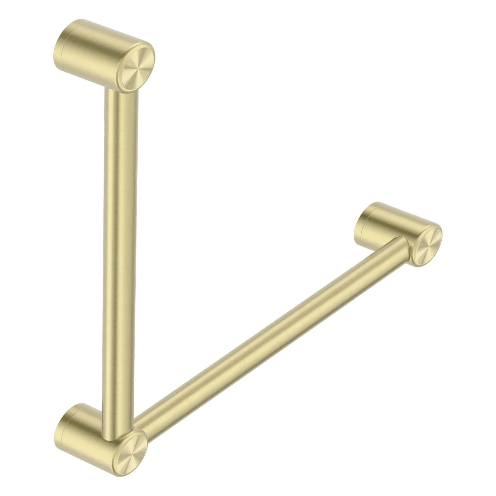 NERO MECCA CARE 32MM TOILET GRAB RAIL 90° 450X450MM BRUSHED GOLD