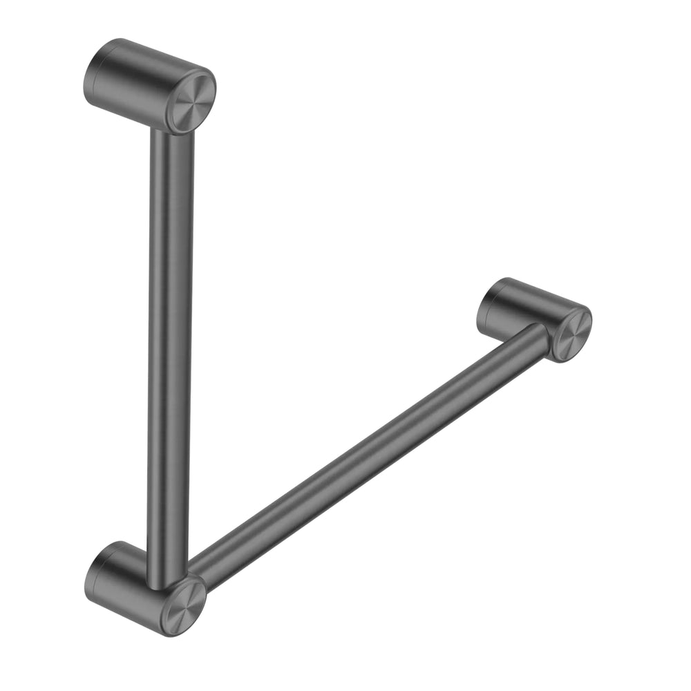NERO MECCA CARE 32MM TOILET GRAB RAIL 90° 450X450MM GUN METAL