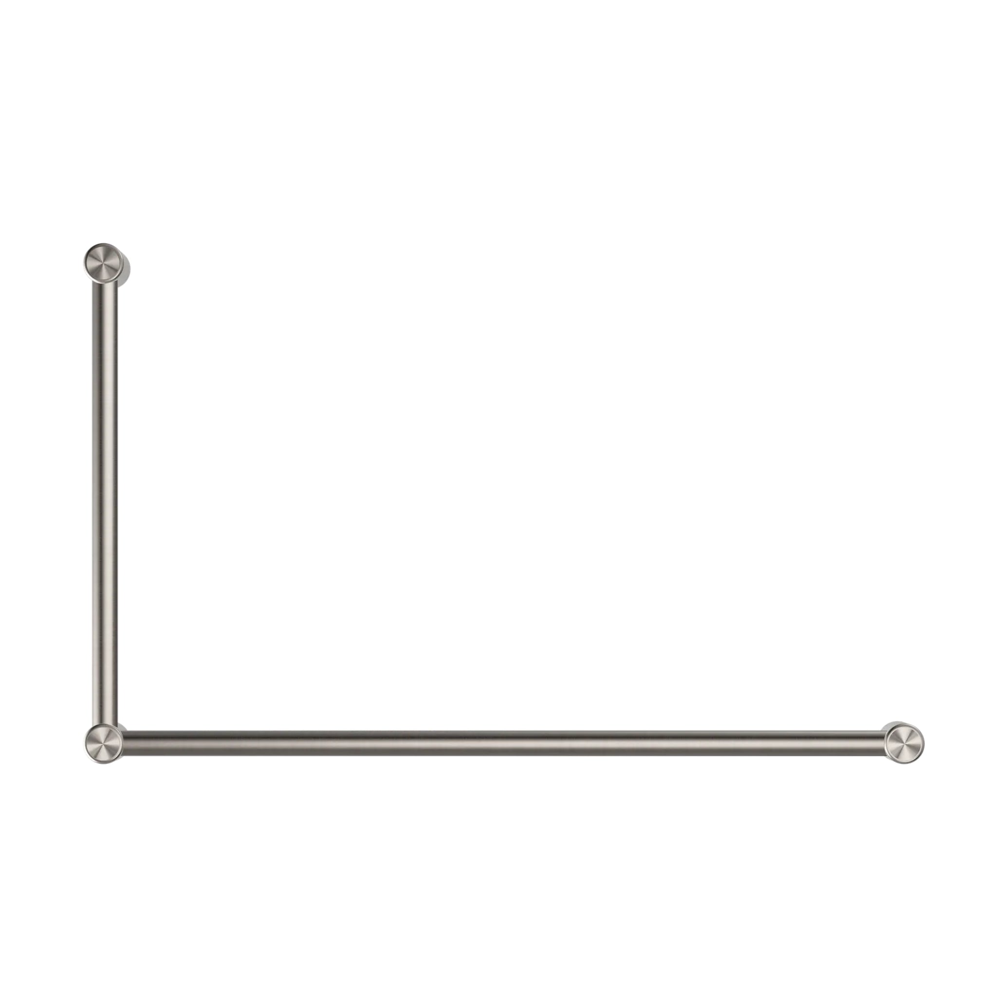 NERO MECCA CARE 32MM DDA ACCESSIBLE TOILET GRAB RAIL SET 90 DEGREE 600X1000MM BRUSHED NICKEL