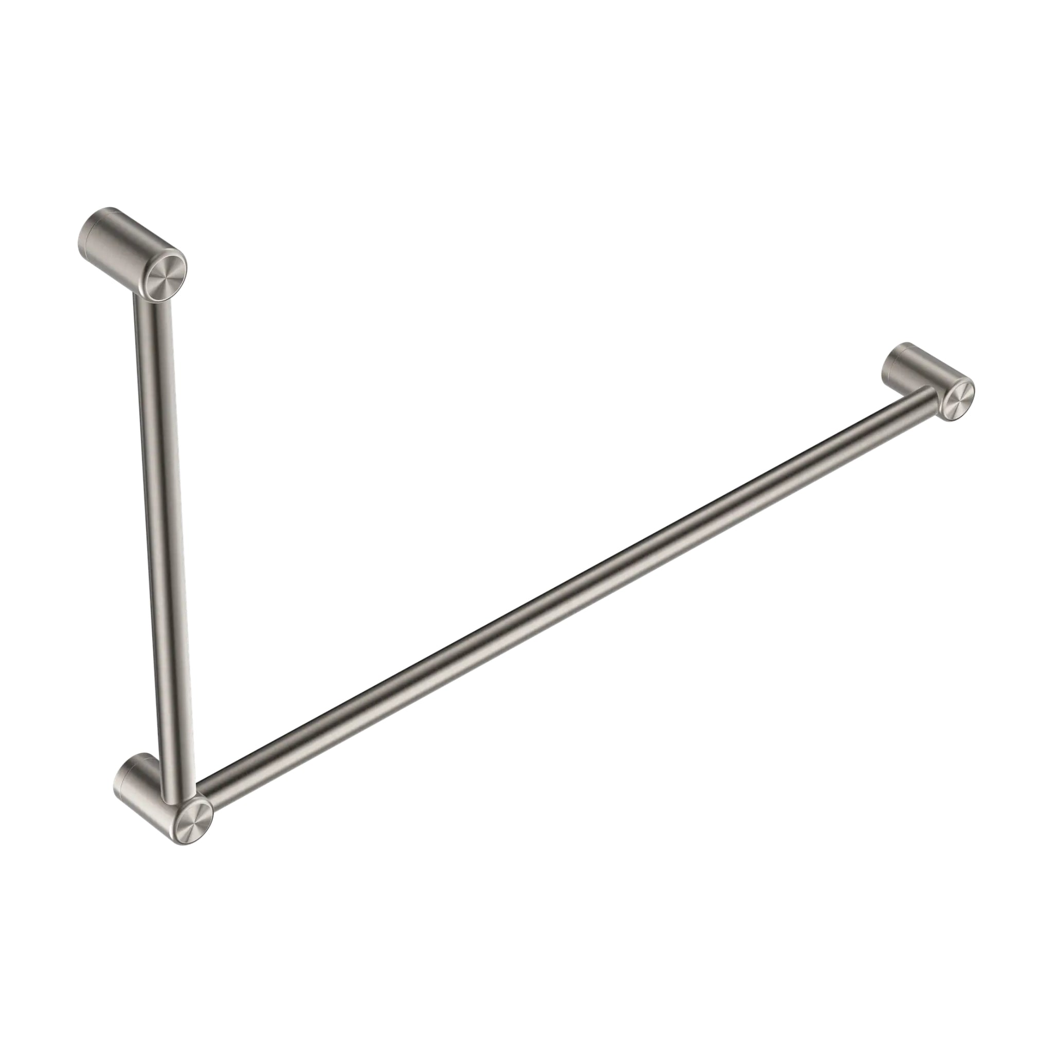 NERO MECCA CARE 32MM DDA ACCESSIBLE TOILET GRAB RAIL SET 90 DEGREE 600X1000MM BRUSHED NICKEL