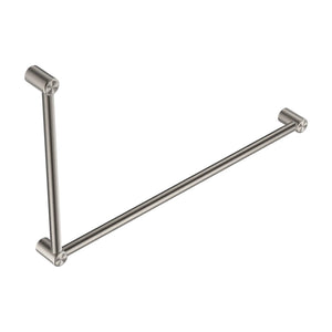 NERO MECCA CARE 32MM DDA ACCESSIBLE TOILET GRAB RAIL SET 90 DEGREE 600X1000MM BRUSHED NICKEL