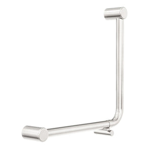NERO MECCA CARE 32MM AMBULANT 90 DEGREE BENT TUBE GRAB RAIL 450X450MM BRUSHED NICKEL