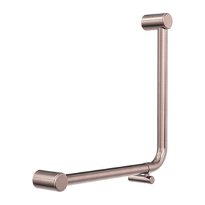 NERO MECCA CARE 32MM AMBULANT 90 DEGREE BENT TUBE GRAB RAIL 450X450MM BRUSHED BRONZE