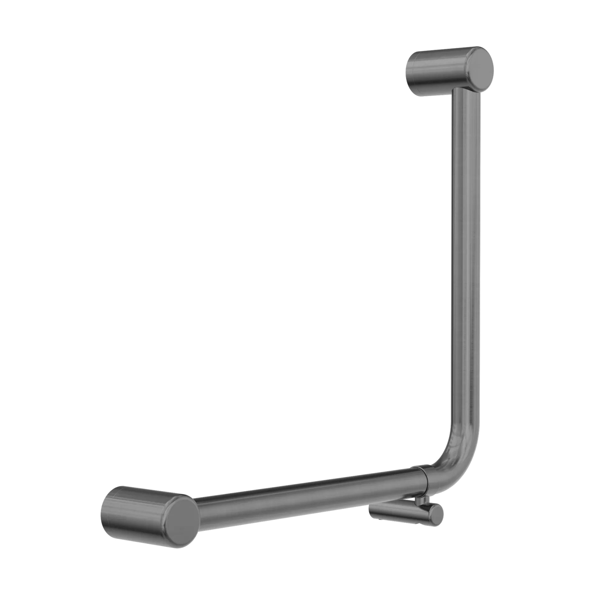 NERO MECCA CARE 32MM AMBULANT 90 DEGREE BENT TUBE GRAB RAIL 450X450MM GUN METAL