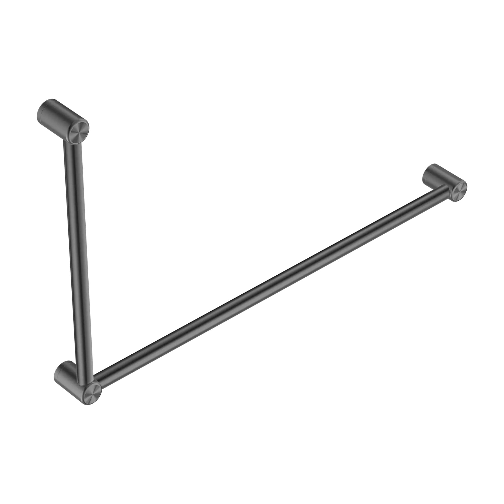 NERO MECCA CARE 32MM DDA ACCESSIBLE TOILET GRAB RAIL SET 90 DEGREE 600X1000MM GUN METAL