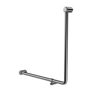 NERO MECCA CARE 90 DEGREE TOILET GRAB RAIL 750X750MM CHROME