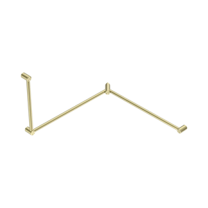 NERO MECCA CARE 32MM DDA ACCESSIBLE TOILET GRAB RAIL SET 90 DEGREE CONTINUOUS 600X1065X1025MM BRUSHED GOLD