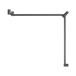 NERO MECCA CARE 32MM DDA ACCESSIBLE TOILET GRAB RAIL SET 90 DEGREE CONTINUOUS 600X1065X1025MM GUN METAL