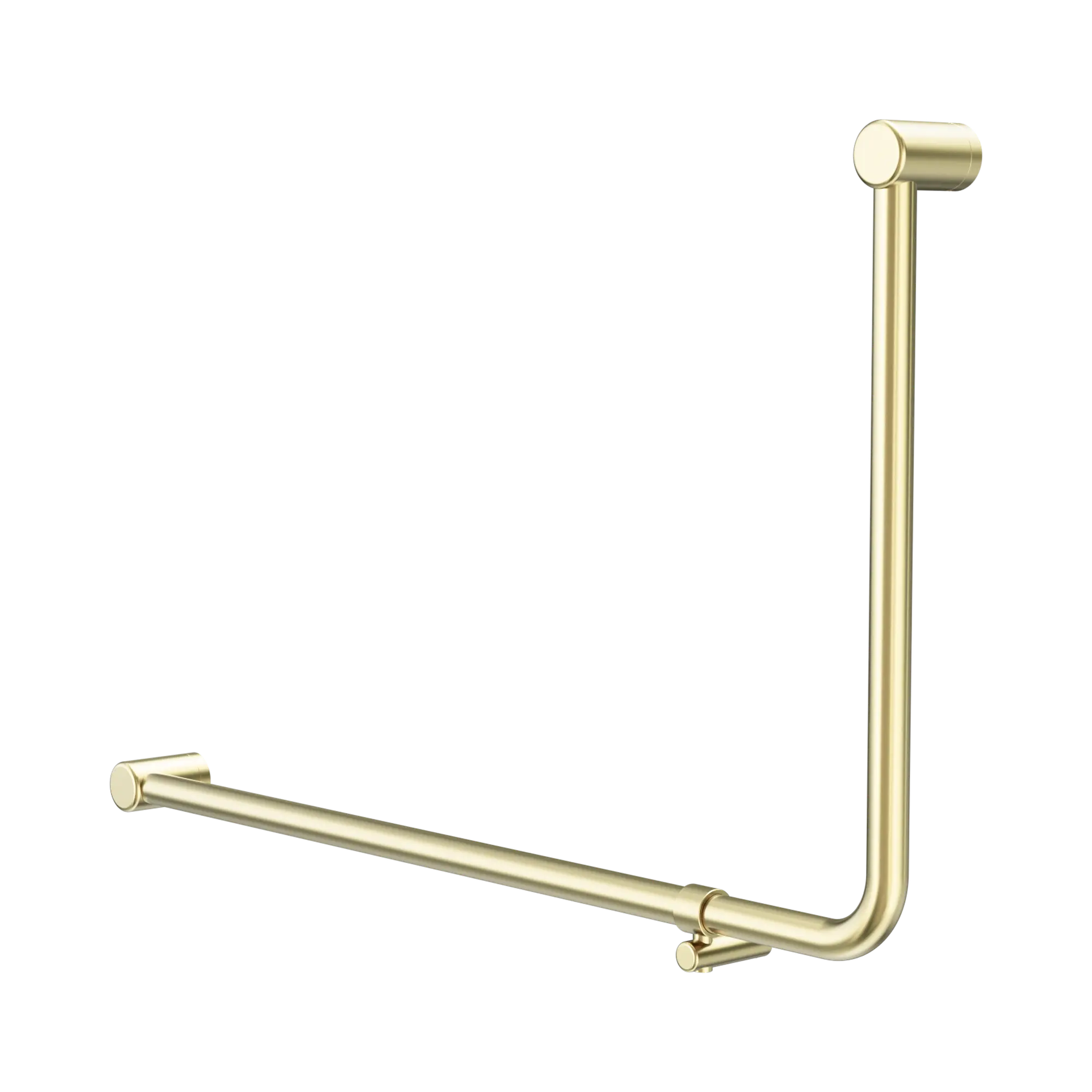 NERO MECCA CARE 32MM DDA ACCESSIBLE TOILET 90 DEGREE BENT TUBE GRAB RAIL 600X1000MM BRUSHED GOLD