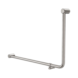 NERO MECCA CARE 32MM DDA ACCESSIBLE TOILET 90 DEGREE BENT TUBE GRAB RAIL 600X1000MM BRUSHED NICKEL