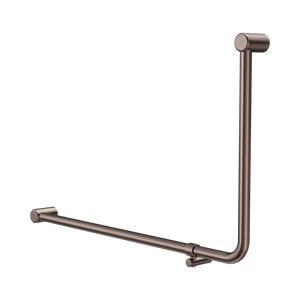 NERO MECCA CARE 32MM DDA ACCESSIBLE TOILET 90 DEGREE BENT TUBE GRAB RAIL 600X1000MM BRUSHED BRONZE