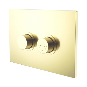 NERO MECCA CARE RAISED DISABLED CARE PNEUMATIC FLUSH BUTTONS PLATE DDA ACCESSIBLE TOILET COMPLIANT 245MM BRUSHED GOLD