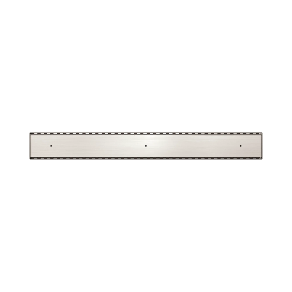 NERO TILE INSERT V CHANNEL 900X106MM FLOOR GRATE WITHOUT OUTLET BRUSHED NICKEL