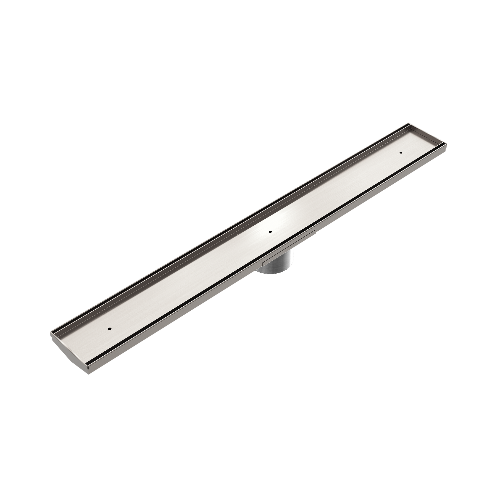 NERO V CHANNEL TILE INSERT FLOOR GRATE 900MM BRUSHED NICKEL (AVAILABLE IN 90MM AND 80MM OUTLET)