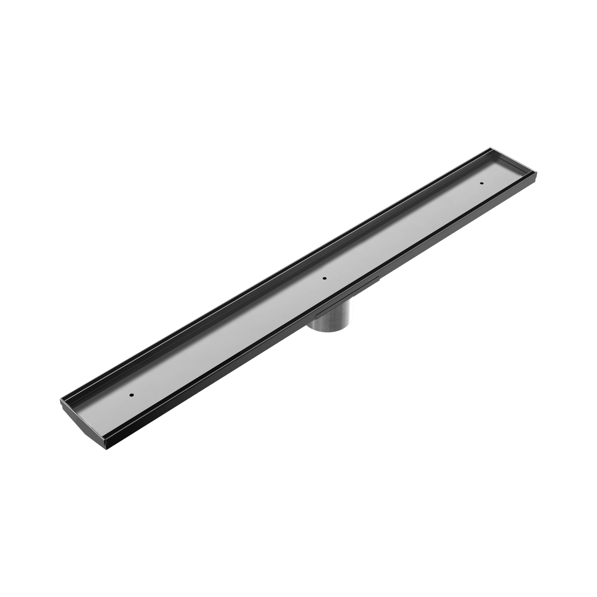 NERO V CHANNEL TILE INSERT FLOOR GRATE 900MM GUN METAL (AVAILABLE IN 90MM AND 80MM OUTLET)