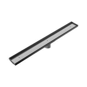 NERO V CHANNEL TILE INSERT FLOOR GRATE 900MM GUN METAL (AVAILABLE IN 90MM AND 80MM OUTLET)