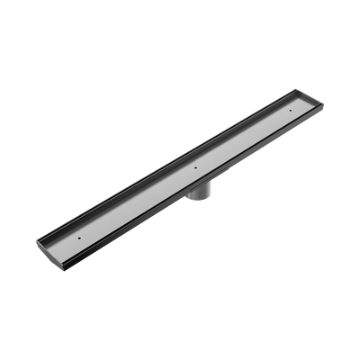 NERO V CHANNEL TILE INSERT FLOOR GRATE 900MM GUN METAL (AVAILABLE IN 90MM AND 80MM OUTLET)