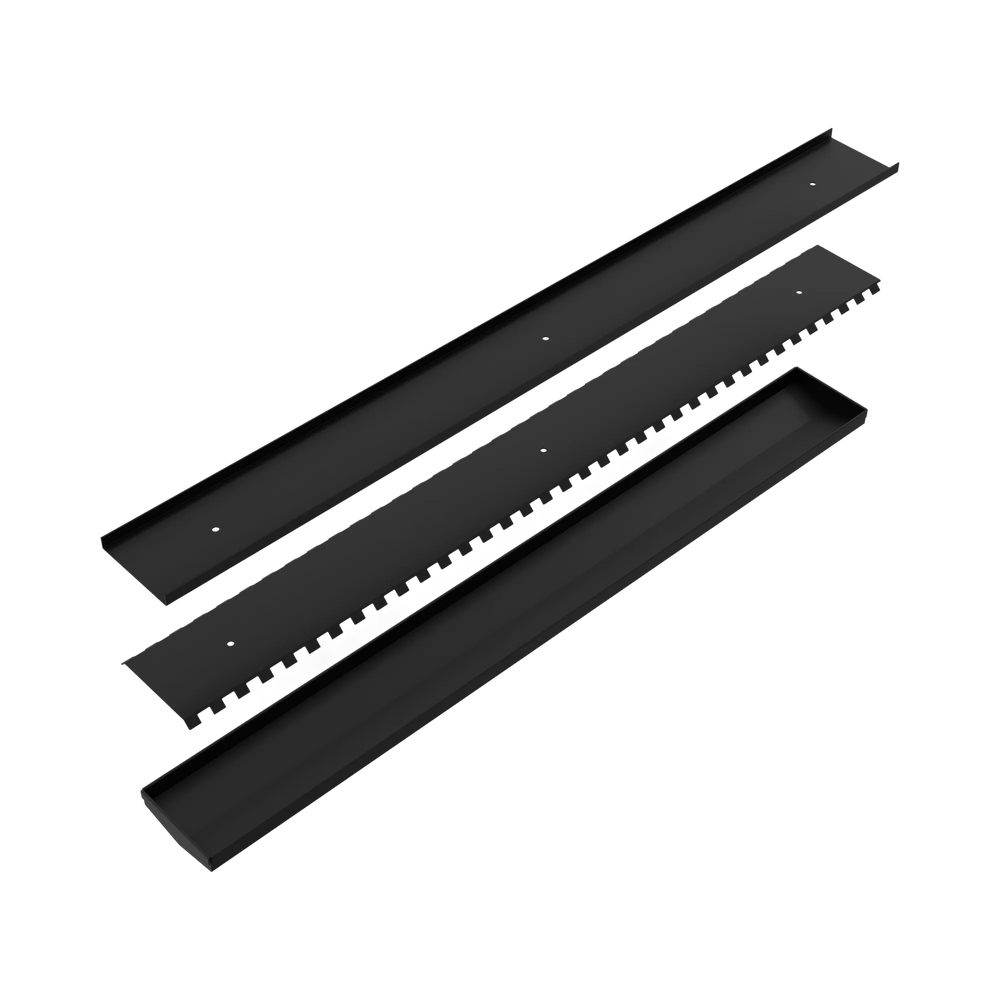 NERO TILE INSERT V CHANNEL 900X106MM FLOOR GRATE WITHOUT OUTLET MATTE BLACK