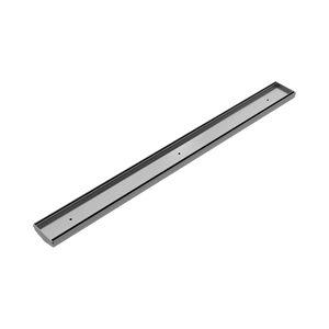 NERO TILE INSERT V CHANNEL 900X82MM FLOOR GRATE WITHOUT OUTLET GUN METAL